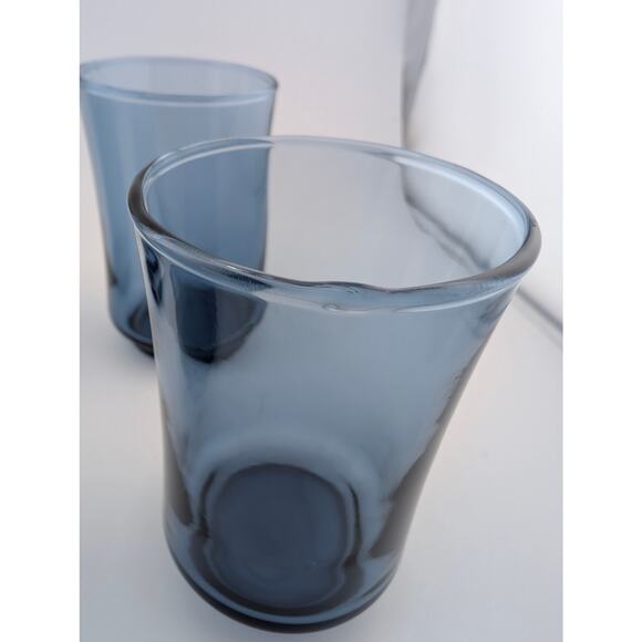 Vintage Libbey Bolero Blue Drinking Tumblers MCM 1970s Set of 4 6oz Juice Glass - Picture 4 of 5